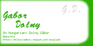 gabor dolny business card